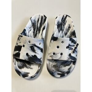 Crocs Unisex-Adult Classic Slide-Seasonal Graphics Marble Tie Dye Women 8-Men-6
